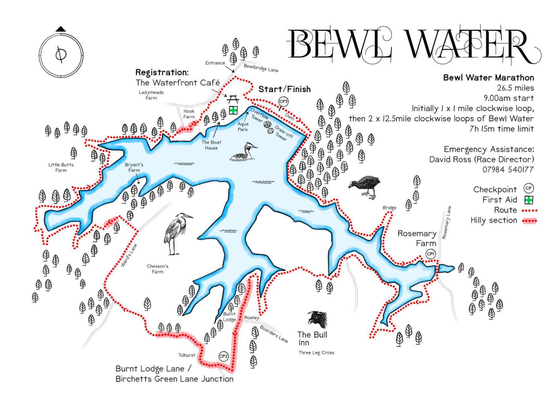 Bewl Water Marathon - digital illustration