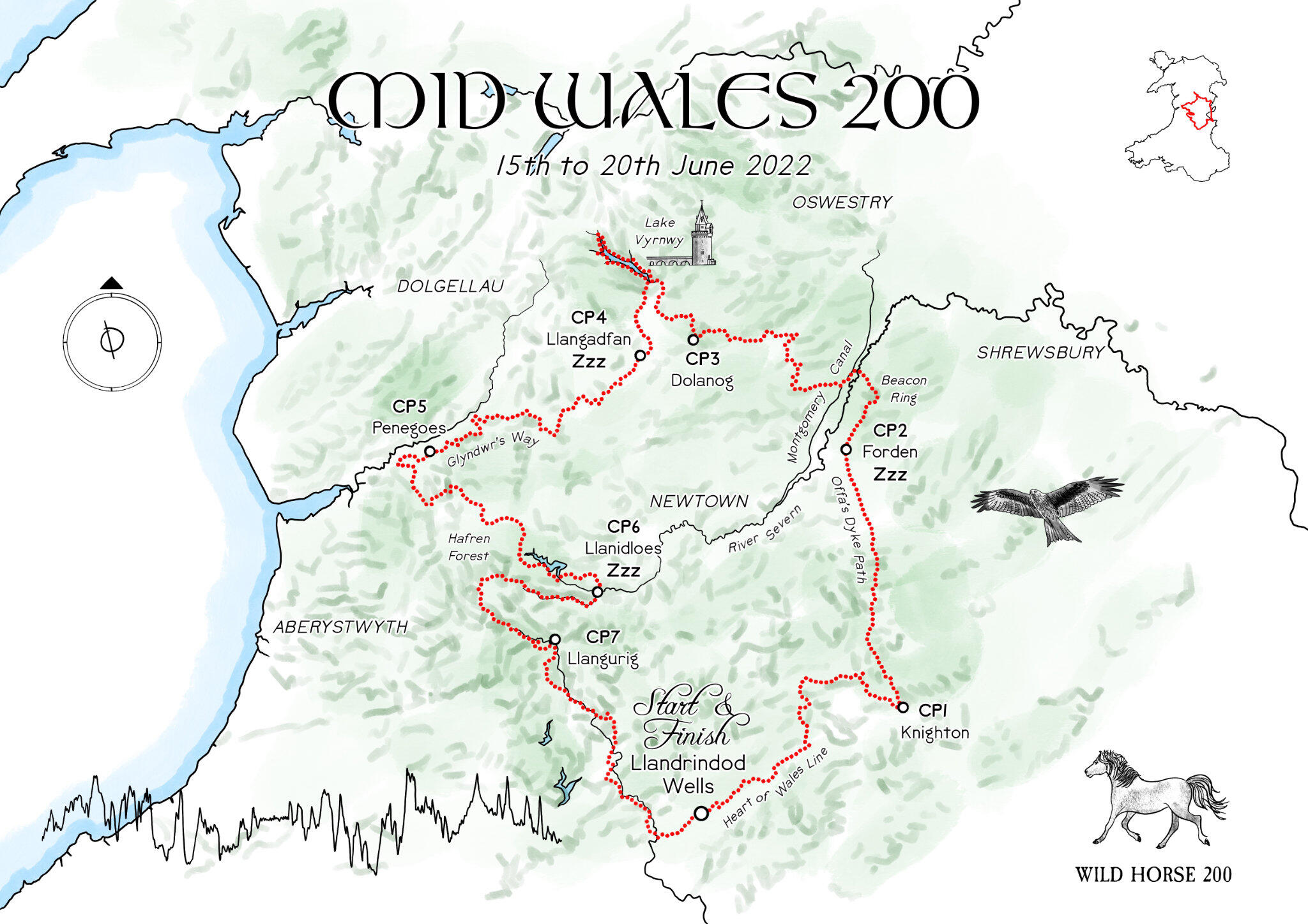 Mid Wales 200 - digital illustration